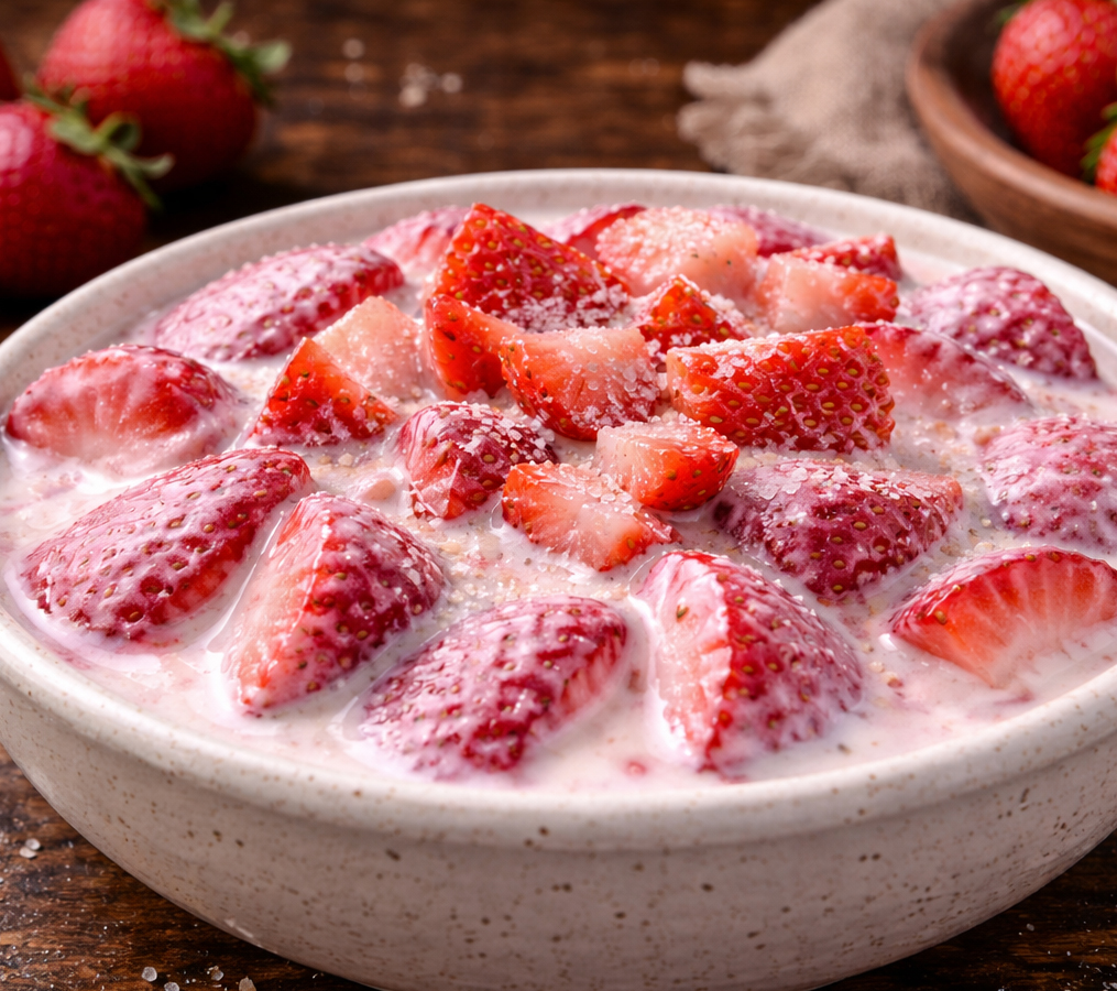 Fresas con crema